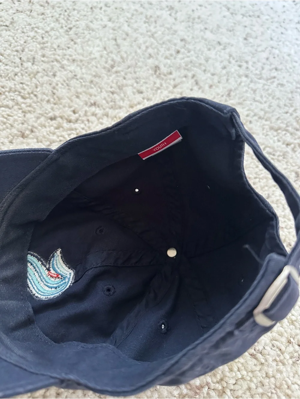 Seattle Kraken Youth Navy Blue Baseball Cap with Teal 'S' Logo